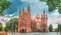 Vilnius, Lithuania. Panoramic View Of Roman Catholic Church Of St. Anne And Church Of St. Francis And St. Bernard In Old Royalty Free Stock Photo