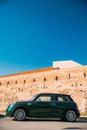 Vilnius, Lithuania. Side View Of Green Color Mini Cooper Car Parking Near Bastion Royalty Free Stock Photo