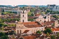 Vilnius, Lithuania. View of bell tower and church of St. Johns,