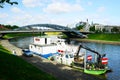 Vilnius Mindaugas bridge over Neris river Royalty Free Stock Photo