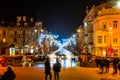 Vilnius at night before Christmas