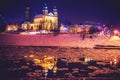 Vilnius night scene Royalty Free Stock Photo