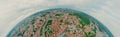 Vilnius Old town, the historic center of Lithuania, European city. 360 VR panorama Royalty Free Stock Photo