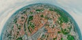 Vilnius Old town, the historic center of Lithuania, European city. 360 VR panorama Royalty Free Stock Photo