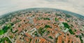 Vilnius Old town, the historic center of Lithuania, European city. 360 VR panorama Royalty Free Stock Photo