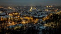 Vilnius old town panorama at night Royalty Free Stock Photo