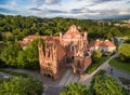 Vilnius Old Town and St. Anne Church with Hill of Three Crosses in Background. Lithuania. Sunset Time Light Royalty Free Stock Photo