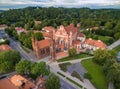 Vilnius Old Town and St. Anne Church with Hill of Three Crosses in Background. Lithuania. Sunset Time Light Royalty Free Stock Photo