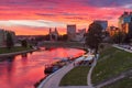 Vilnius at sunset, Lithuania, Baltic states. Royalty Free Stock Photo