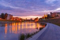 Vilnius at sunset, Lithuania, Baltic states.