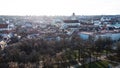 Vilnius town panorama view from Gediminas Castle Tower in Lithuania. Royalty Free Stock Photo