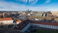 Vilnius town panorama view from Gediminas Castle Tower in Lithuania. Royalty Free Stock Photo