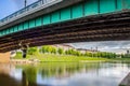 Vilnius under the bridge Royalty Free Stock Photo