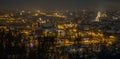 Vilnius winter aerial panorama of Old town Royalty Free Stock Photo