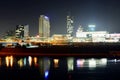 Vilnius Winter Skyscrapers Evening Time Panorama