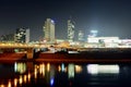 Vilnius Winter Skyscrapers Evening Time Panorama