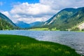 Vilsalpsee Vilsalp Lake at Tannheimer Tal, beautiful mountain scenery in Alps of Austria