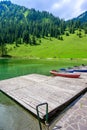 Vilsalpsee Vilsalp Lake at Tannheimer Tal, beautiful mountain scenery in Alps of Austria