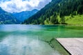 Vilsalpsee Vilsalp Lake at Tannheimer Tal, beautiful mountain scenery in Alps of Austria
