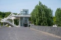 Vilvoorde, Flemish Brabant, Belgium - The Salangaan bridge, a pedstrian an cyclist bridge over the canal