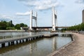 Vilvoorde, Flemish Brabant Region - Belgium - The Europe bridge at the canal