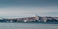 Vilyuchinsky volcano and Avacha bay Royalty Free Stock Photo