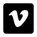Vimeo icon illustration. Vimeo app logo. Social media icon