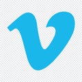 Vimeo icon illustration. Vimeo app logo. Social media icon