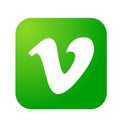 Vimeo logo icon social media icon in green vector element for web internet on white background