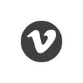 Vimeo - popular social media logotype. Editorial illustration. Vinnitsa, Ukraine - December 9, 2019