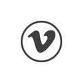Vimeo - popular social media logotype. Editorial illustration. Vinnitsa, Ukraine - December 9, 2019