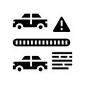 vin cloning fraud glyph icon vector illustration