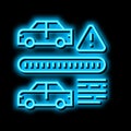 vin cloning fraud neon glow icon illustration