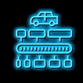 vin code decoder neon glow icon illustration