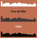 Vina del Mar, Chile city silhouette