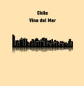 Vina del Mar, Chile city silhouette