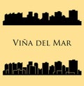 Vina del Mar, Chile city silhouette