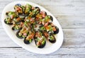 Vinaigrette mussels salad Royalty Free Stock Photo