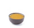 Vinaigrette sauce in brown bowl isolated Royalty Free Stock Photo