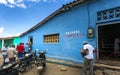 People in the line after freshy baked bread, UNESCO, Vinales, Pinar del Rio Province, Cuba, West Indies, Caribbean