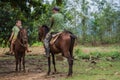 Vinales Valley, Cuba - September 24, 2015: Local cuban coutrysi