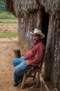 Vinales Valley, Cuba - September 24, 2015: Local cuban coutrysi