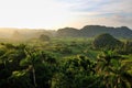 Vinales valley at sunset Royalty Free Stock Photo
