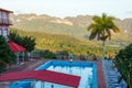 The Vinales Valley Valle de Vinales, popular tourist destination. Tobacco plantation. Pinar del Rio, Cuba Royalty Free Stock Photo