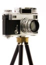 Vinatage Camera on tripod Royalty Free Stock Photo