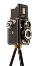 Vinatage Camera on tripod Royalty Free Stock Photo