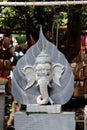 Vinayaka or Ganesha Stone Sculpture on Leaf