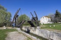 Vincent van Gogh bridge (Pont Van-Gogh, Langlois Bridge) near Arles, Provence, France Royalty Free Stock Photo