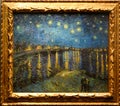 Vincent van gogh painting starry night at Orsay Museum in Paris