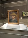 Vincent van Gogh Self-Portrait with a Straw Hat in Metropolitan Museum of Art, New York Royalty Free Stock Photo